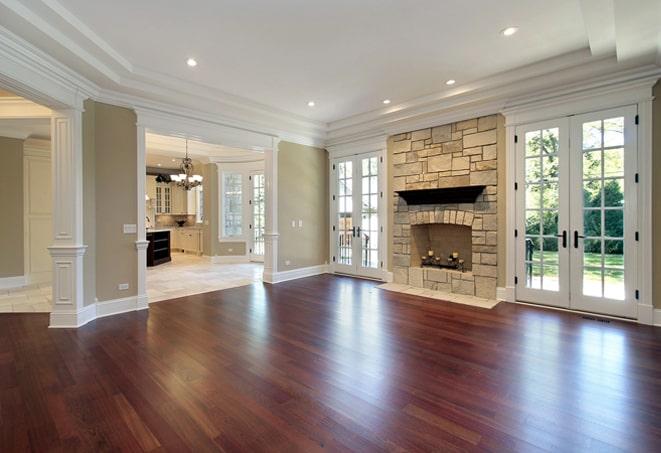 freshly installed wood floors in a trendy loft apartment